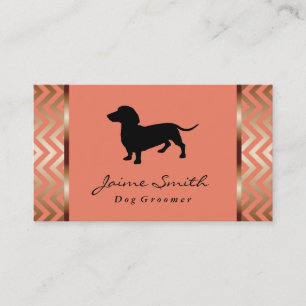 Dachshund Dog Groomer Business Card