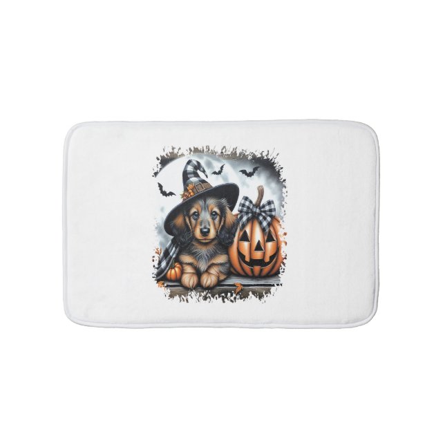 Dachshund Dog Halloween Bath Mat (Front)