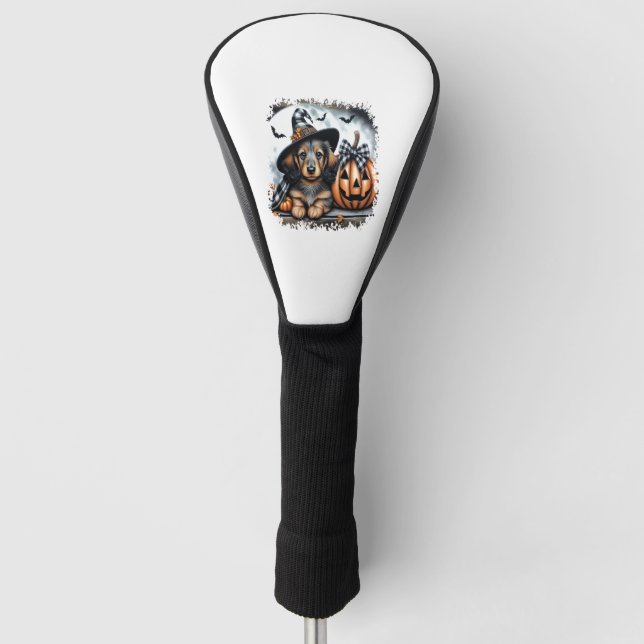 Dachshund Dog Halloween Golf Head Cover (Front)
