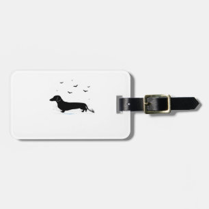 Dachshund Dog � Halloween Moon Silhouette Classic Luggage Tag