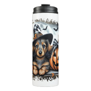 Dachshund Dog Halloween Thermal Tumbler