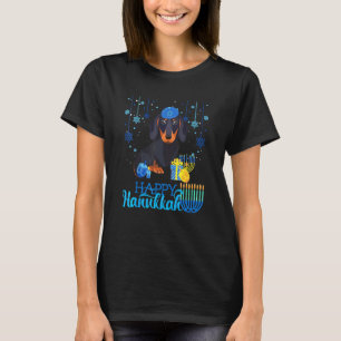 Dachshund Dog Hanukkah Chanukah Menorah Christmas T-Shirt