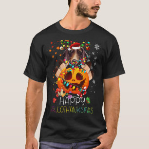 Dachshund Dog Happy Thanksgiving Halloween Xmas Pa T-Shirt