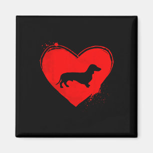 Dachshund Dog Heart Shape Valentine Dog Lovers  Magnet