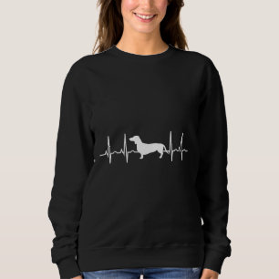Dachshund Dog Heartbeat Sweatshirt