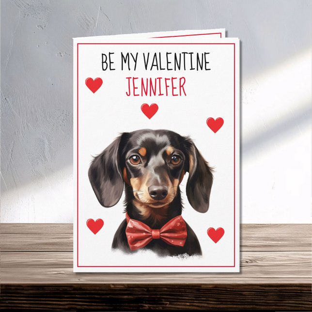 Dachshund Dog I Woof You Valentine Card (Creator Uploaded)