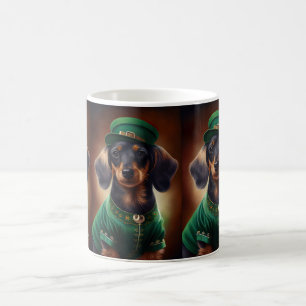 Dachshund Dog in St. Patrick's Day Dress Coffee Mug