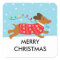 Dachshund Dog in the Snow Merry Christmas