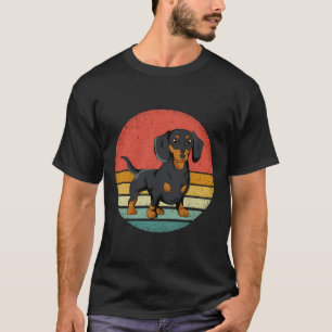 Dachshund Dog Lover Vintage Retro Weiner Dog Gift T-Shirt
