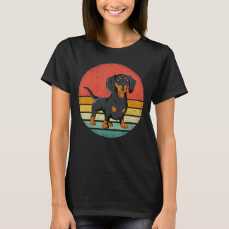 Dachshund Dog Lover Vintage Retro Weiner Dog Gift T-Shirt