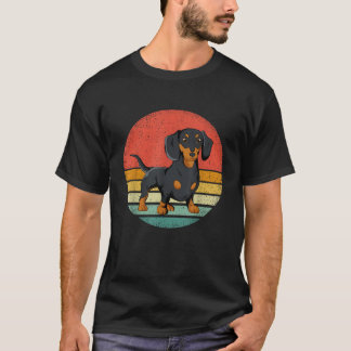 Dachshund Dog Lover Vintage Retro Weiner Dog Gift T-Shirt