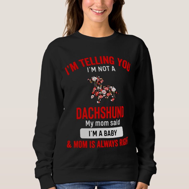 Dachshund Dog Mama Womens Sweatshirt (Front)