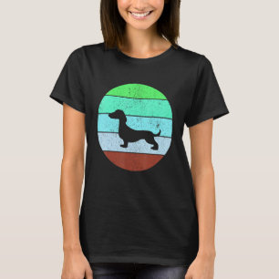 Dachshund Dog Mom Dad Retro Vintage Weiner Owner T-Shirt
