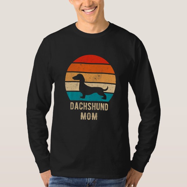 Dachshund Dog Mom Mama Weiner Dog Pet Owner   T-Shirt (Front)
