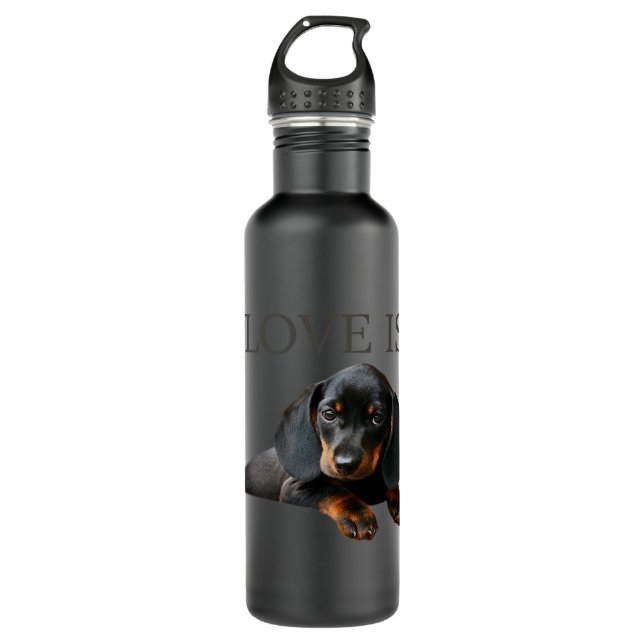 Dachshund Dog Mum Dad Men Women Kids Gift Doxie T  710 Ml Water Bottle (Front)