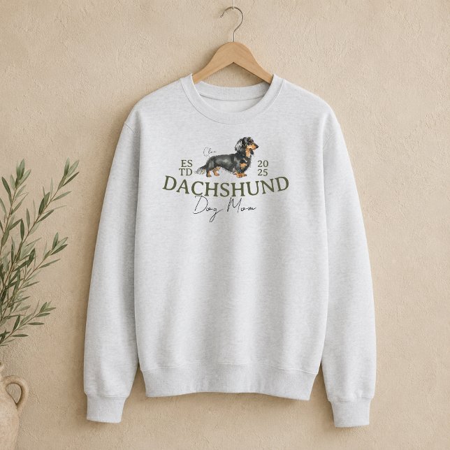 Dachshund Dog Mum Pet Illustration Sweatshirt (Dachshund Dog Mom Pet Illustration Sweatshirt
)