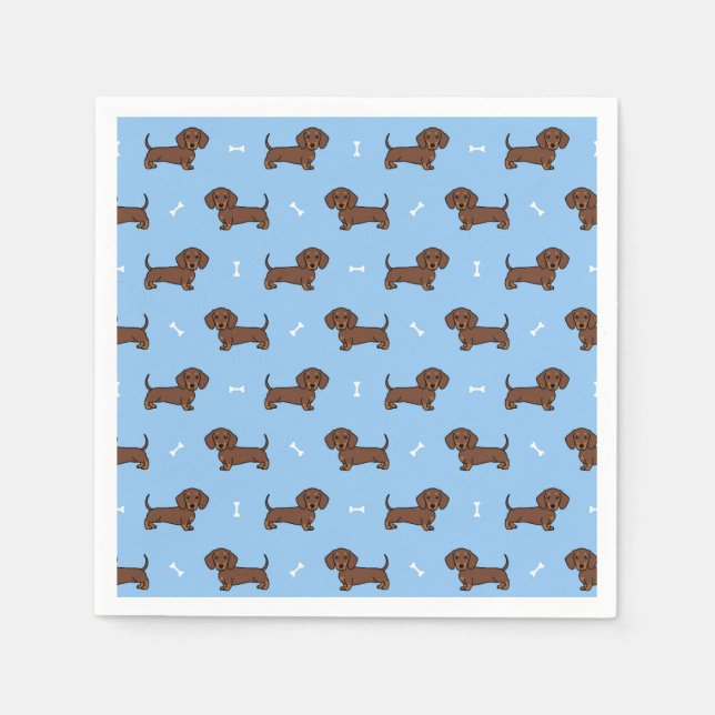 Dachshund Dog Paper Napkin (Front)
