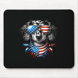 Dachshund Dog Patriotic 4th Of July American Usa F Mouse Pad
