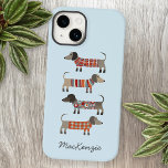 Dachshund Dog Personalised Case-Mate iPhone 14 Case<br><div class="desc">Cute and whimsical little Dachshund sausage dogs,  wiener dogs,  doxies or what ever else you like to call them. Original art by Nic Squirrell. Change the name or text to personalise.</div>