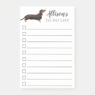 Dachshund Dog Personalised To Do List Post-it Notes