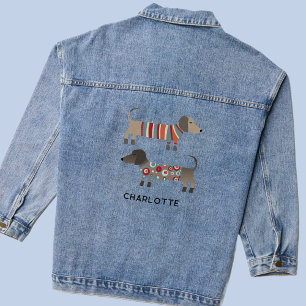 Dachshund Dog Personalized Denim Jacket