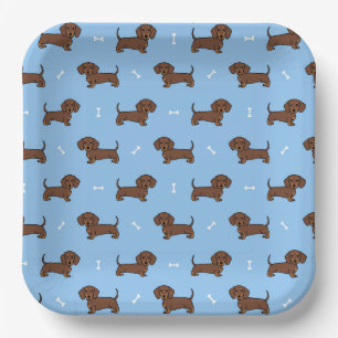 Dachshund Dog Pet Animal Birthday Party Paper Plate