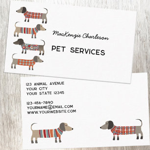 Dachshund Dog Pet Services Business Card