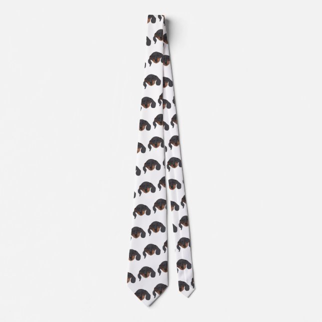 Dachshund dog Portrait Tie (Front)
