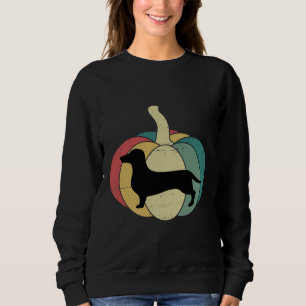 Dachshund Dog Pumpkin Retro Christian Halloween Da Sweatshirt