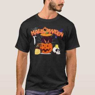 Dachshund Dog Pumpkin Witch Zombie Halloween Costu T-Shirt