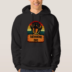 Dachshund Dog Retro Colours Hoodie