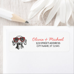 Dachshund Dog  Return Address   