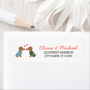Dachshund Dog  Return Address   