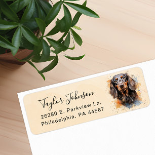 Dachshund Dog Return Address Label