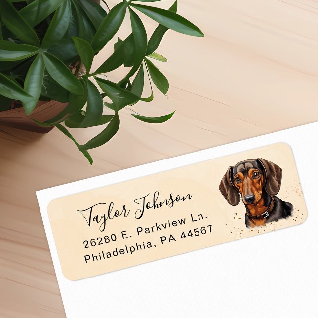 Dachshund Dog Return Address Label (Creator Uploaded)