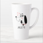 Dachshund Dog Romantic Pink Hearts Personalised Latte Mug<br><div class="desc">Dachshund Dog Romantic Pink Hearts Personalised Name Latte Mug features a cute Dachshund cartoon with pink love hearts and your personalised name below. Perfect for gifts birthday,  Christmas,  Valentine's Day,  Mothers Day and more for family,  sweetheart,  wife,  girlfriend and more. Created by Evco Studio www.zazzle.com/store/evcostudio</div>