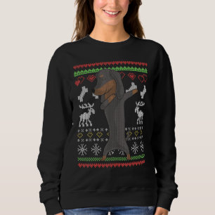 Dachshund Dog Santa Claus Ugly Christmas Pattern X Sweatshirt