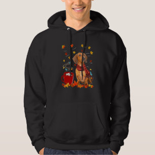 Dachshund Dog Scarf Fall Chocolate Autumn Hoodie