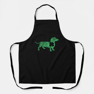Dachshund Dog Shamrock St. Patrick's Day Saint Pad Apron