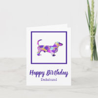 Dachshund Dog Silhouette Cute PPY&B Birthday
