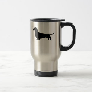Dachshund Dog Silhouette Travel Mug