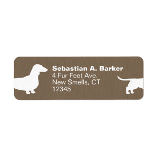 Dachshund Dog Silhouette Wiener Dog Return Address