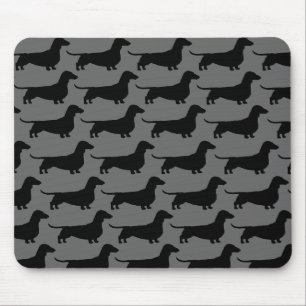Dachshund Dog Silhouettes Mouse Pad