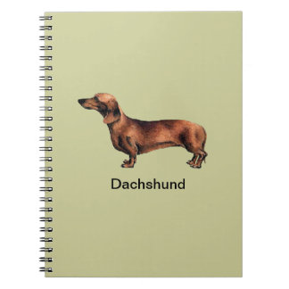 Dachshund Dog Spiral Bound Notebook