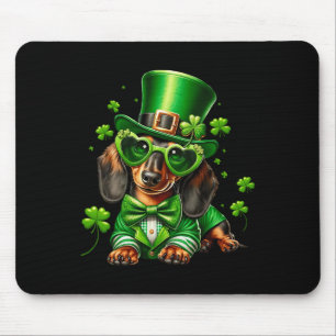 Dachshund Dog St Patrick's Day Shirt Weiner Doxie  Mouse Pad