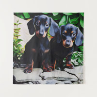 Dachshund Dog Summer Garden Birthday Poster