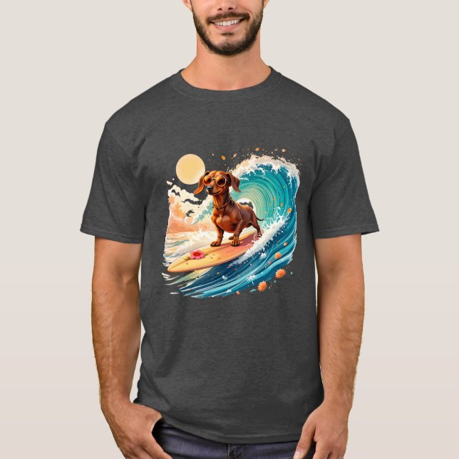 Dachshund Dog Summer Vibes T-Shirt (Front)