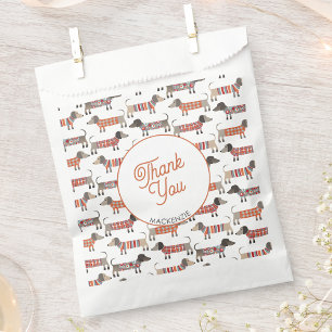 Dachshund Dog Thank You Personalised Favour Bags