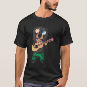 Dachshund Dog Ukulele Luau Cute Funny Hawaii T-Shirt