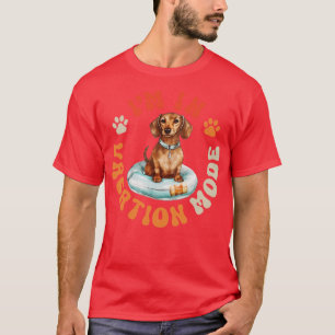 Dachshund Dog Vacation Mode T-Shirt